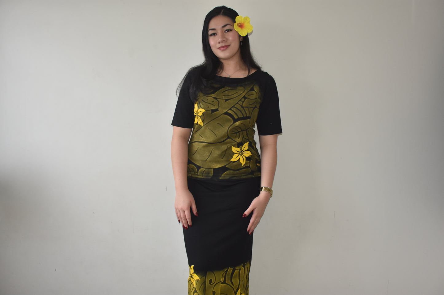 Ayla Puletasi in Yellow