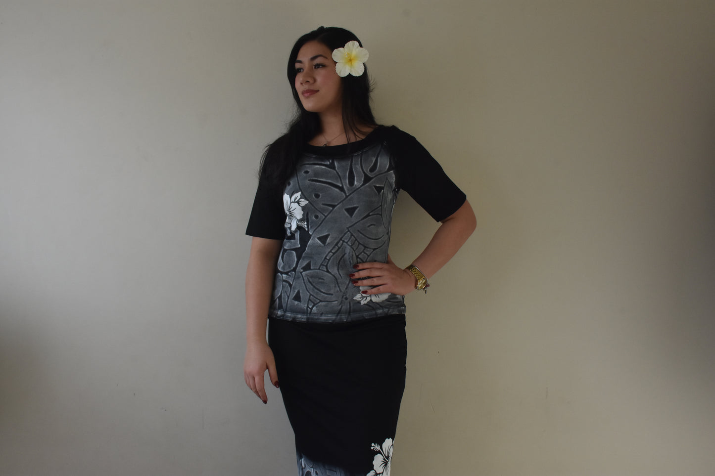 Ayla Puletasi in White