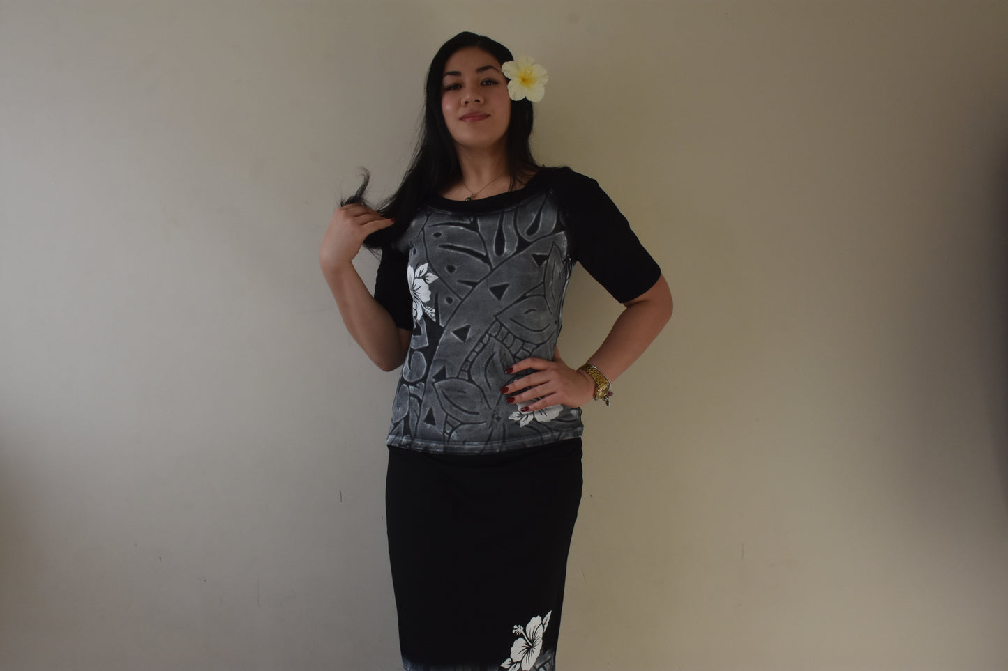 Ayla Puletasi in White