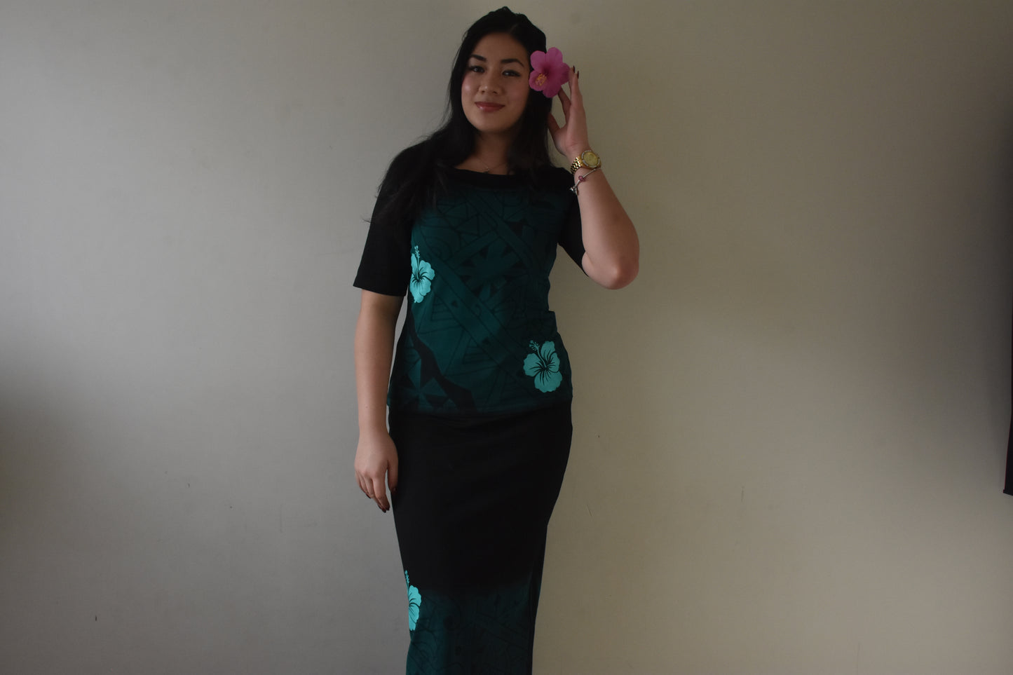 Ayla Puletasi in Green