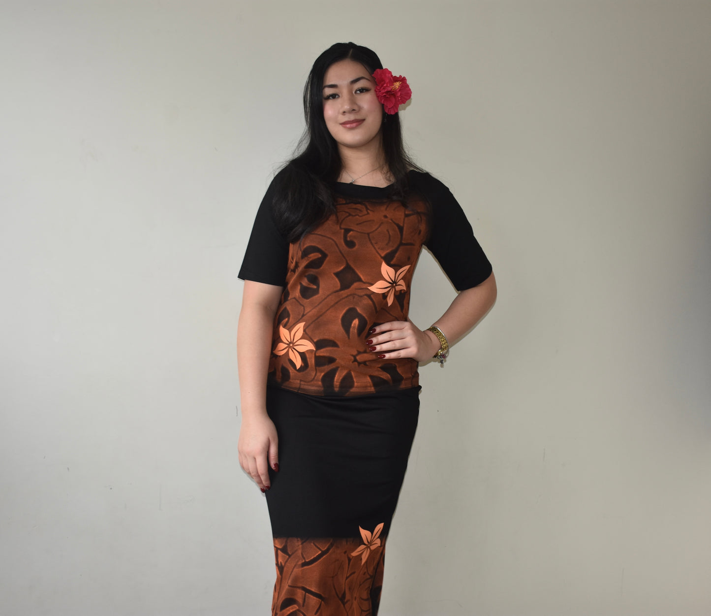 Ayla Puletasi in Orange