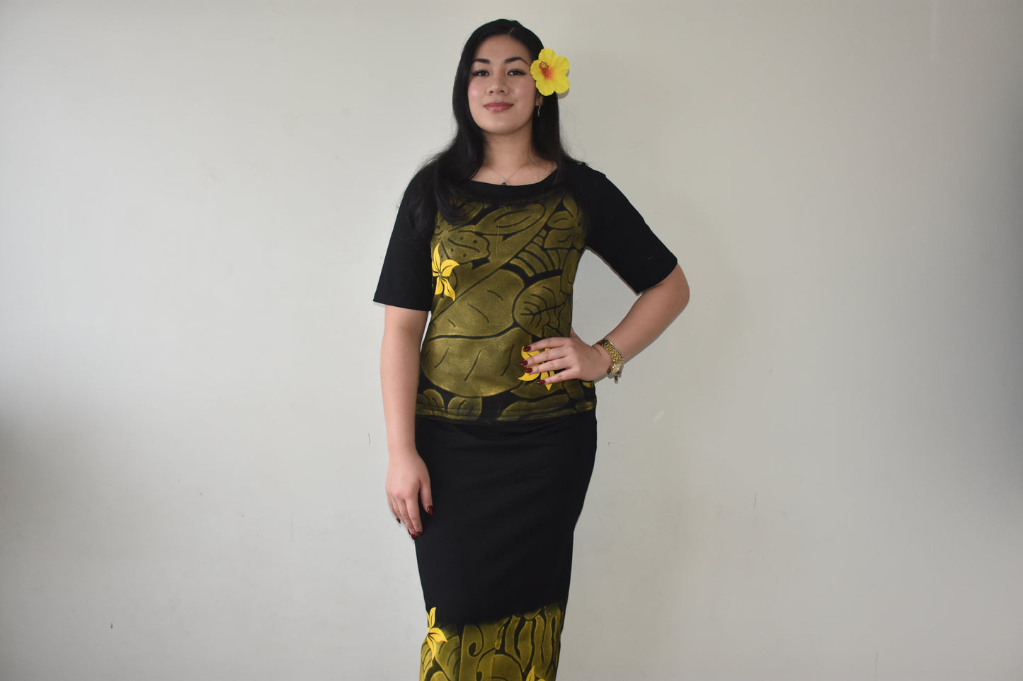 Ayla Puletasi in Yellow