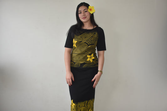 Ayla Puletasi in Yellow